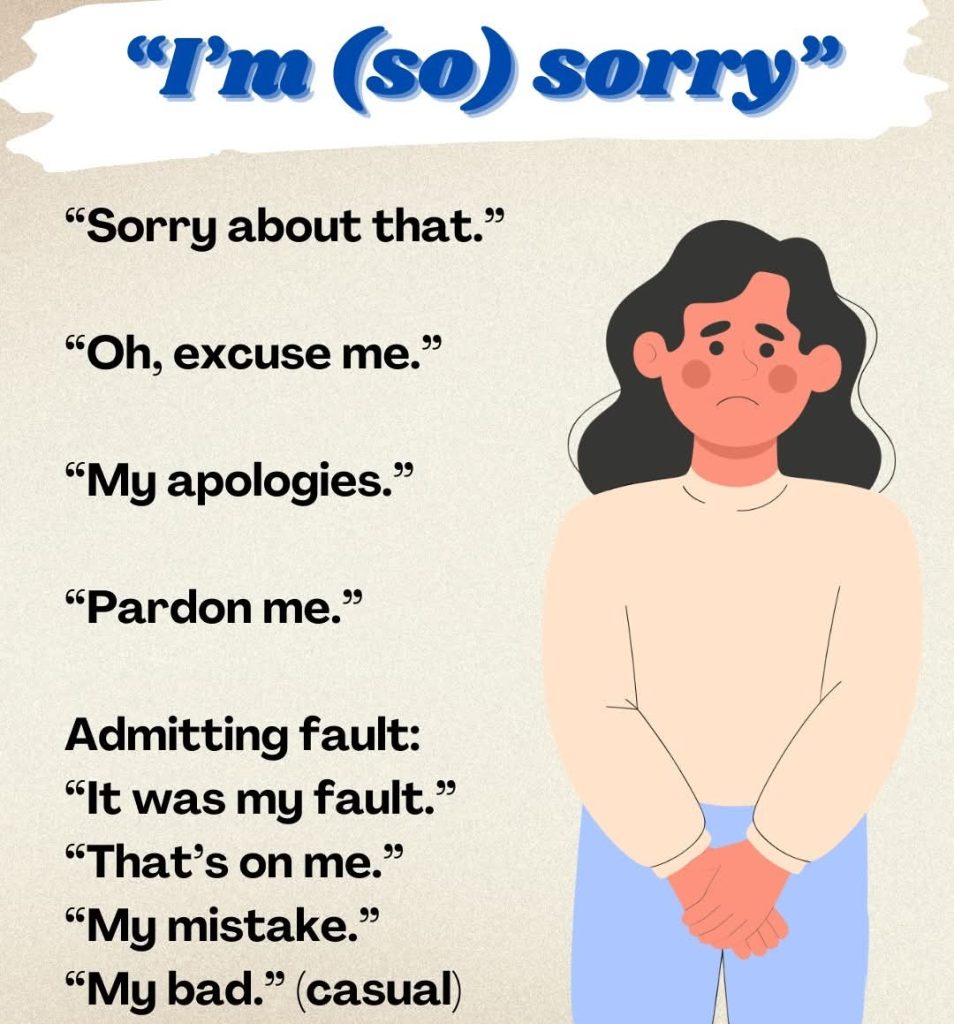 Improve Speaking skill: ways to say sorry